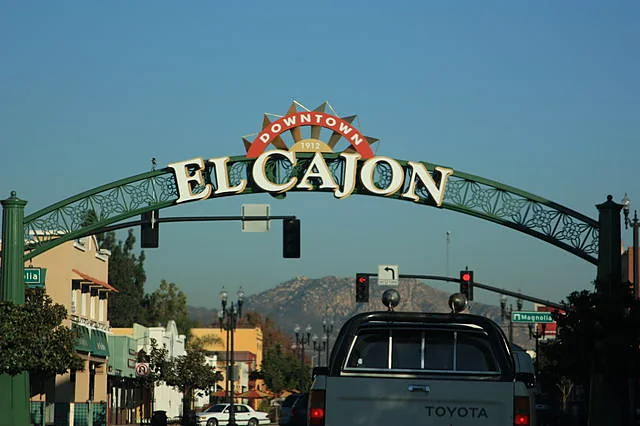 Downtown El Cajon Gateway Arch representing El Cajon, California