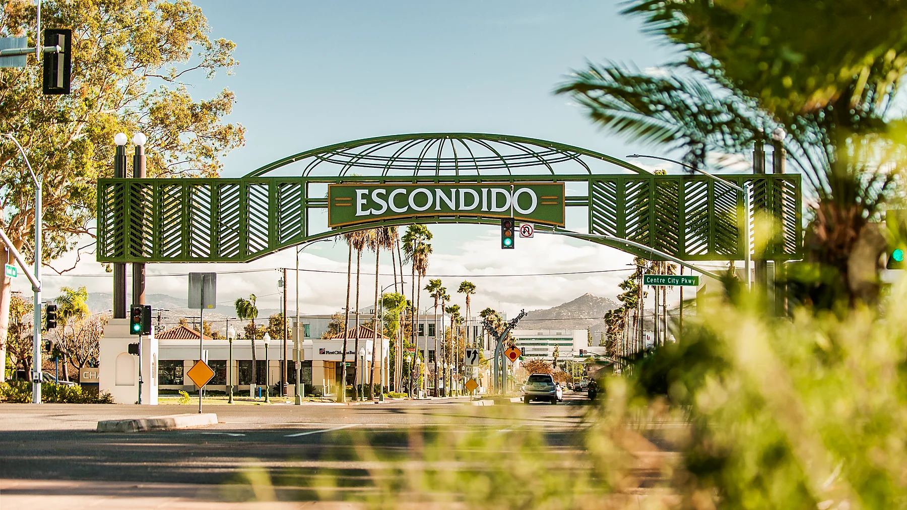 The Giving Arch on Grand Avenue representing Escondido, California