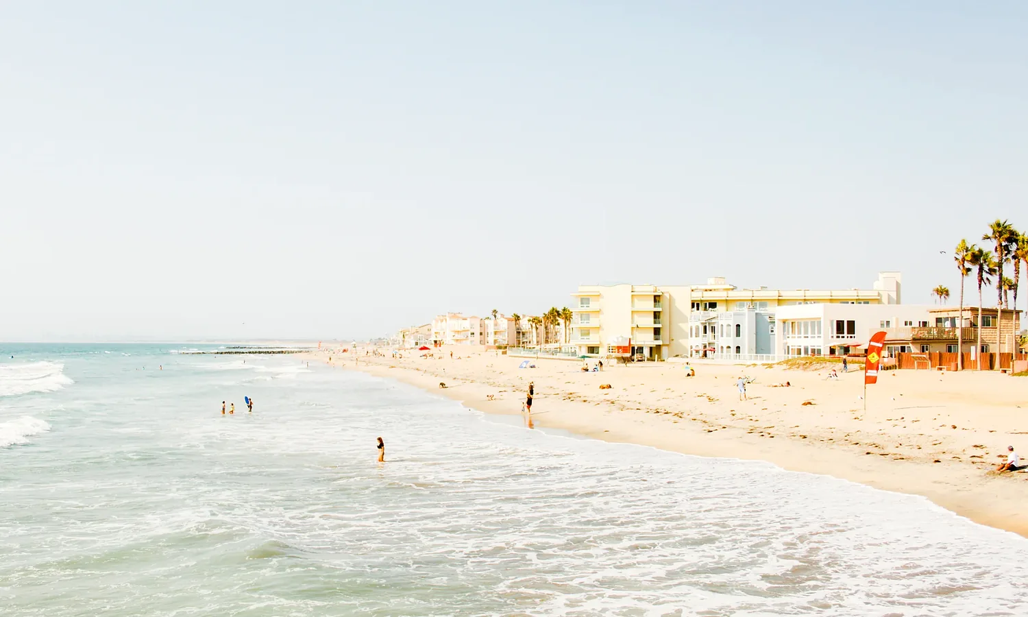 Imperial Beach shoreline and pier area in Imperial Beach, California