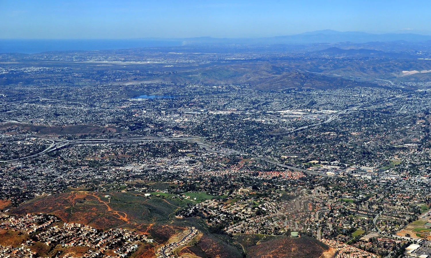 La Mesa and Lake Murray in La Mesa, California
