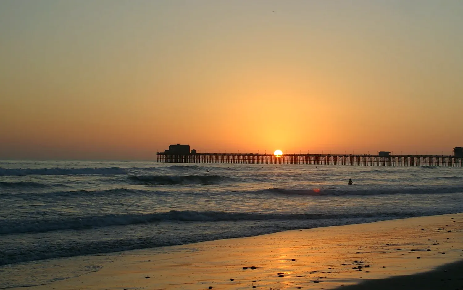 Oceanside Pier at sunset in Oceanside California