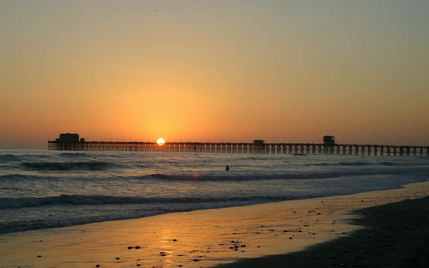 Oceanside Pier at sunset in Oceanside California